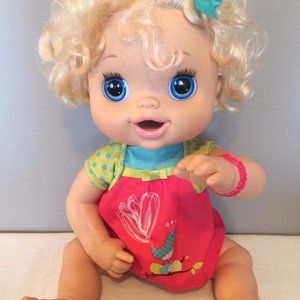 Baby Alive Hasbro 2010 Blonde Hair Interactive Doll Talks Eats Poops Pees Toy